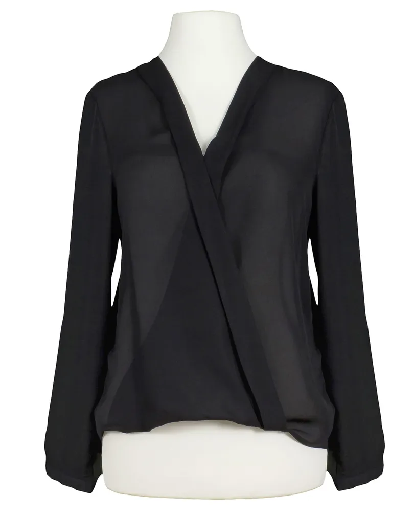 Chiffon Bluse in  schwarz von Respect Italy (Bild 1)