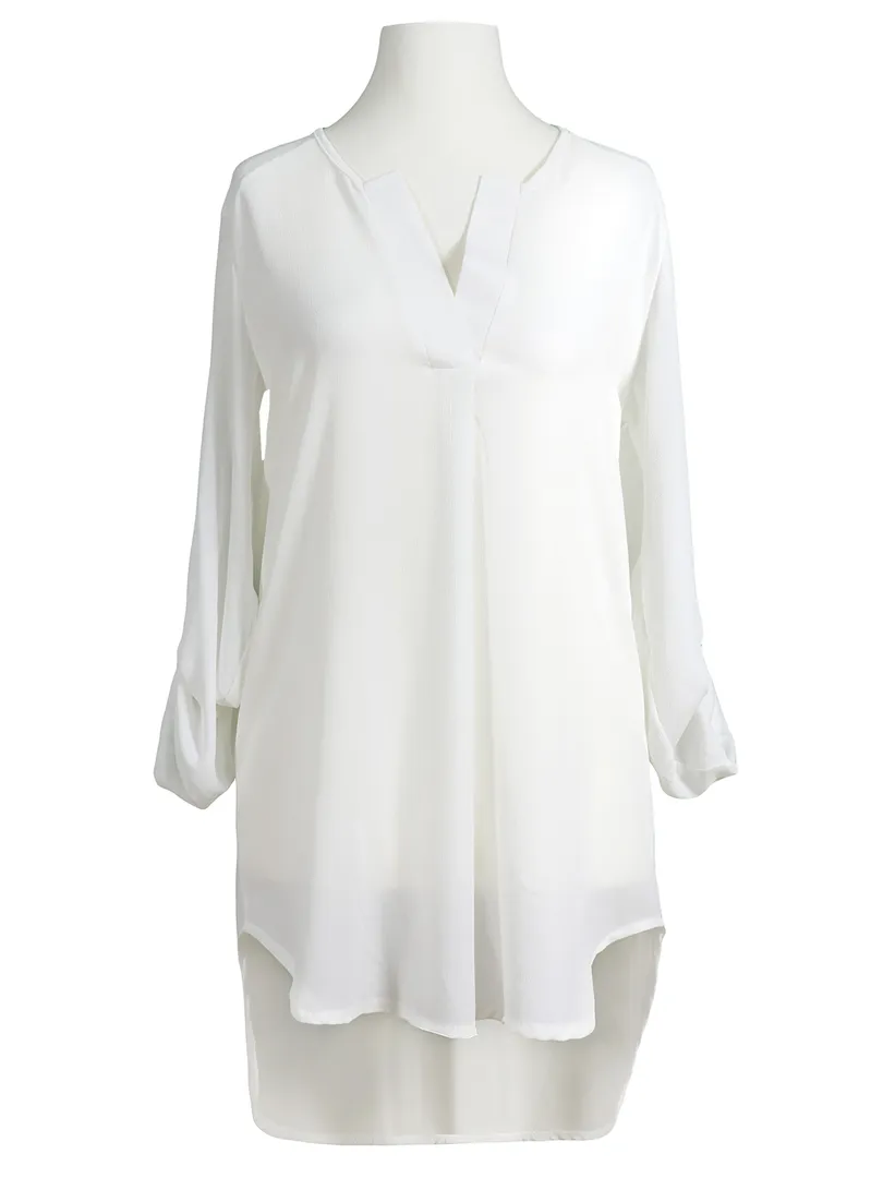 Bluse Tunikastil in wei� von Diana