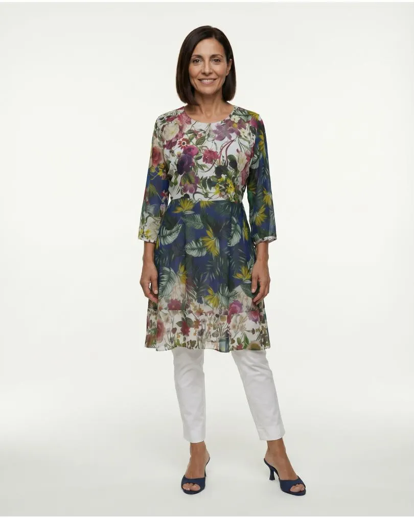 Chiffon Kleid Floral in  bunt von Selected Touch (Bild 4)