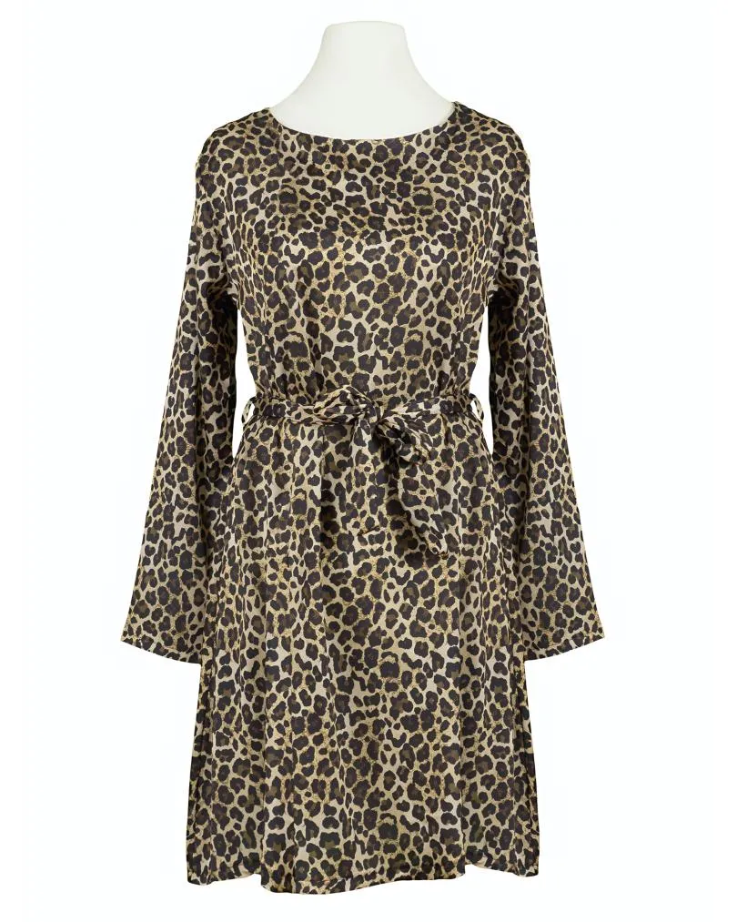 Chiffon Kleid Leoprint in  schwarz von Montan (Bild 1)