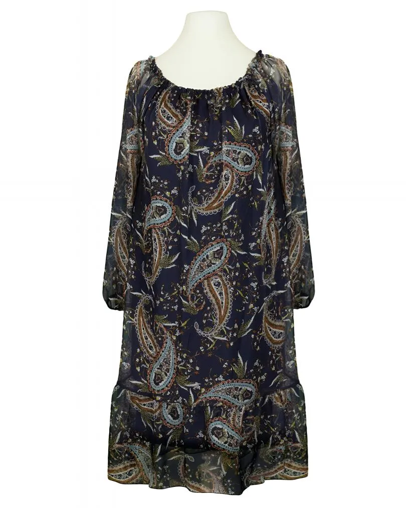 Chiffon Kleid Paisley in  blau von Diana (Bild 1)
