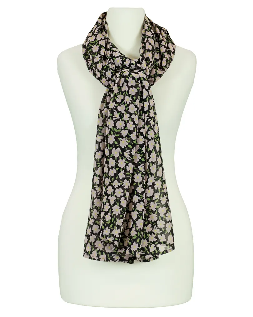 Chiffon Schultertuch Schal in  schwarz von FASHION (Bild 3)