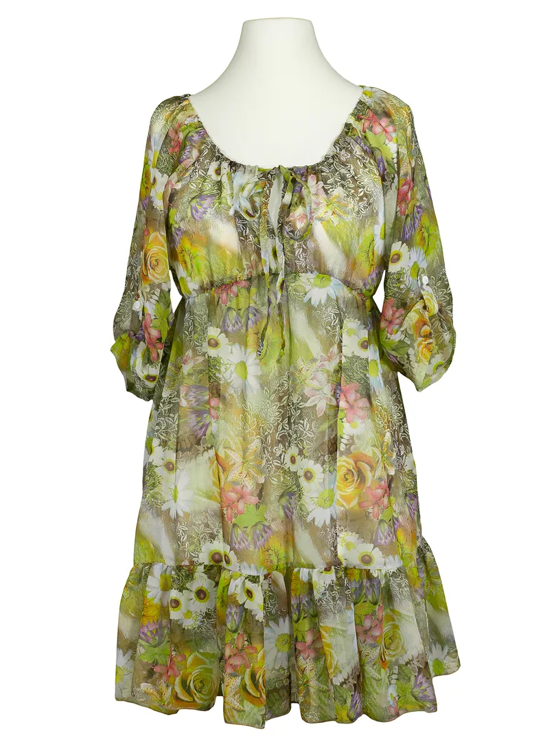 Chiffon Tunika floral in gr�n von A. de Zarina