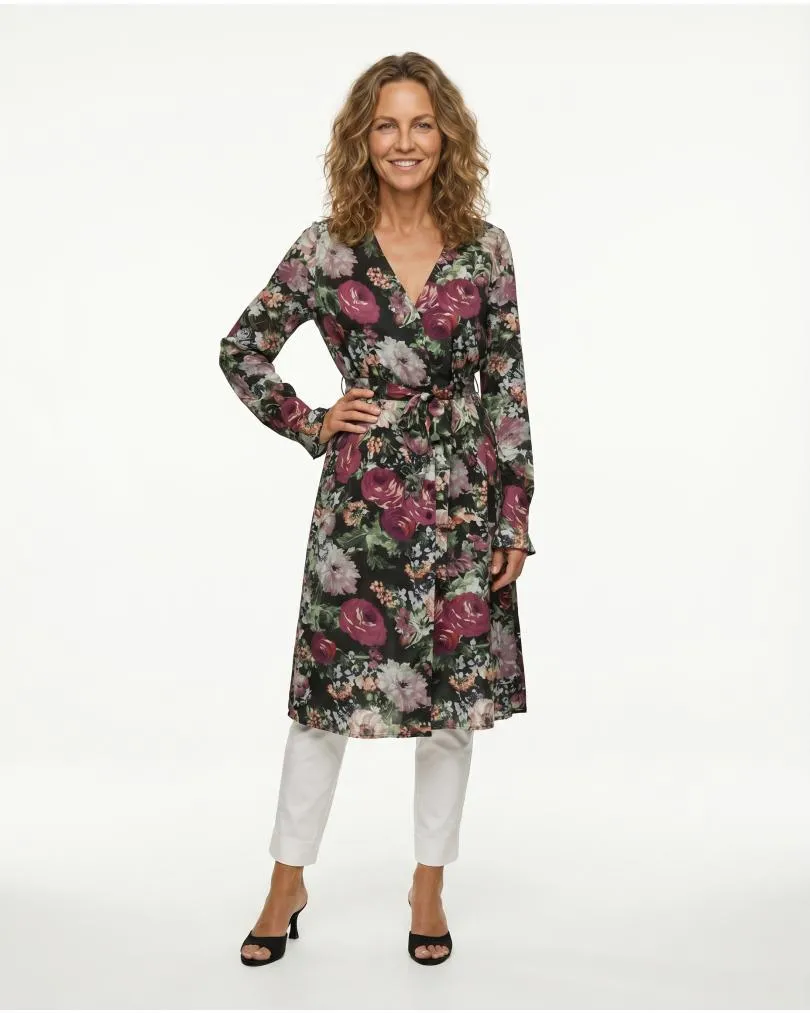 Chiffonkleid Floral in  schwarz von My Star (Bild 4)