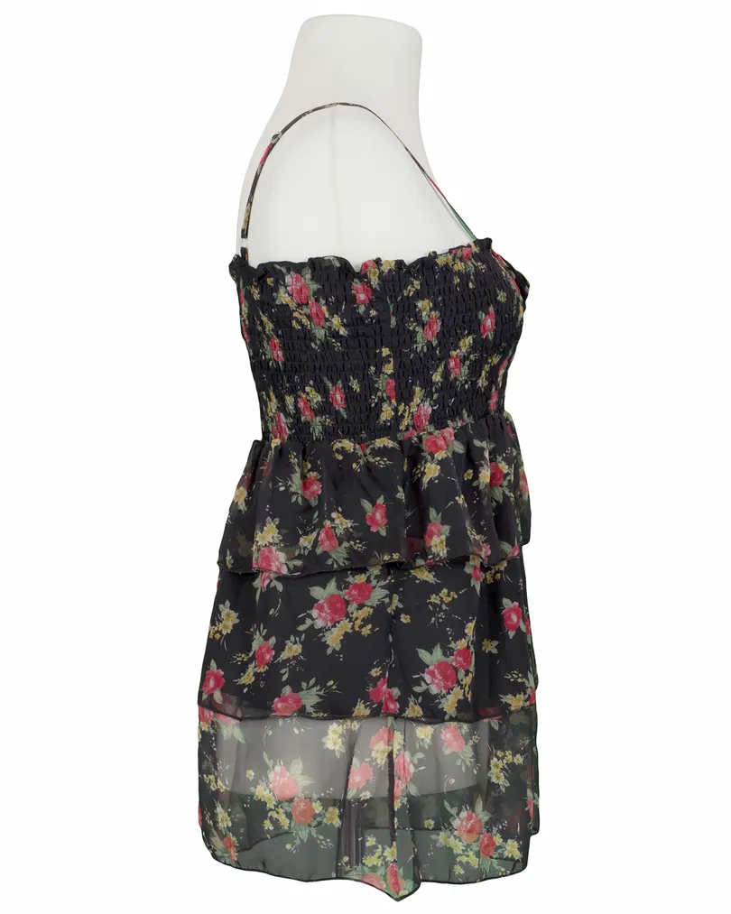 Chiffontop Bl�tenprint in  schwarz von FASHION (Bild 2)