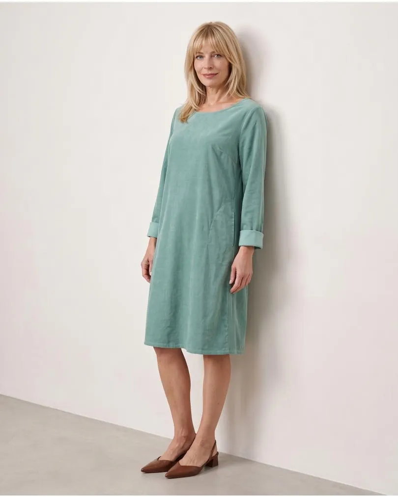 Cordkleid Baumwolle in  aqua von Made in Italy (Bild 5)