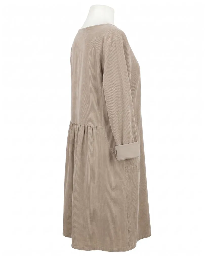Cordkleid Baumwolle in  beige von Made in Italy (Bild 2)