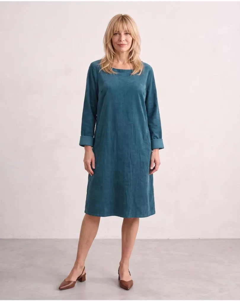 Cordkleid Baumwolle in  blaugr�n von Made in Italy (Bild 3)