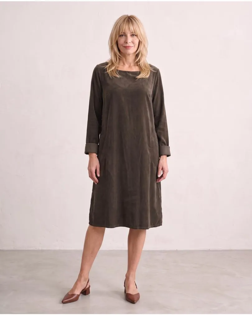 Cordkleid Baumwolle in  braun von Made in Italy (Bild 3)