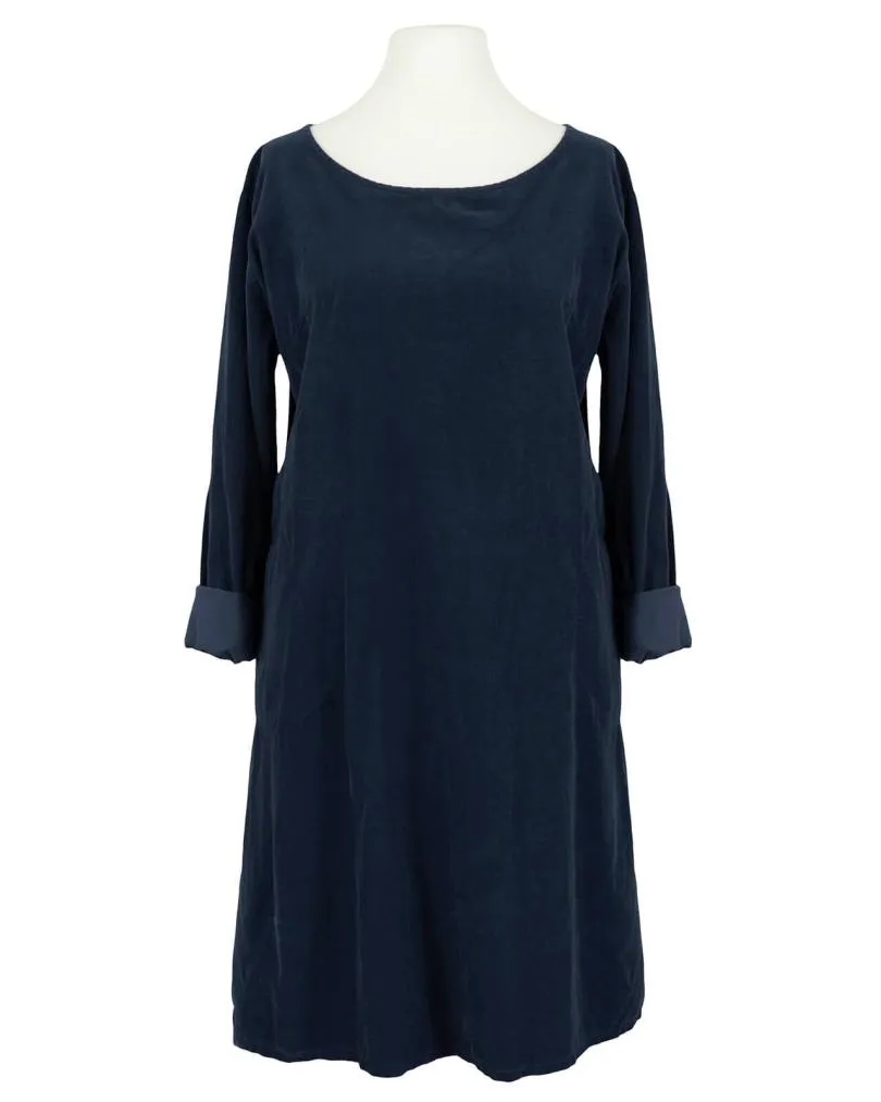 Cordkleid Baumwolle in  dunkelblau von Made in Italy (Bild 1)