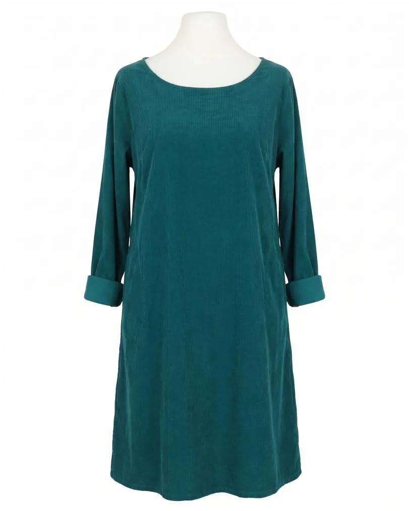 Cordkleid Baumwolle in  petrol von Made in Italy (Bild 1)