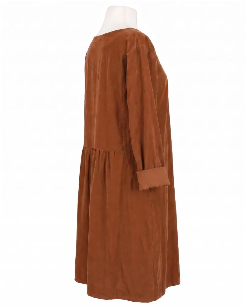 Cordkleid Baumwolle in  rostbraun von Made in Italy (Bild 2)