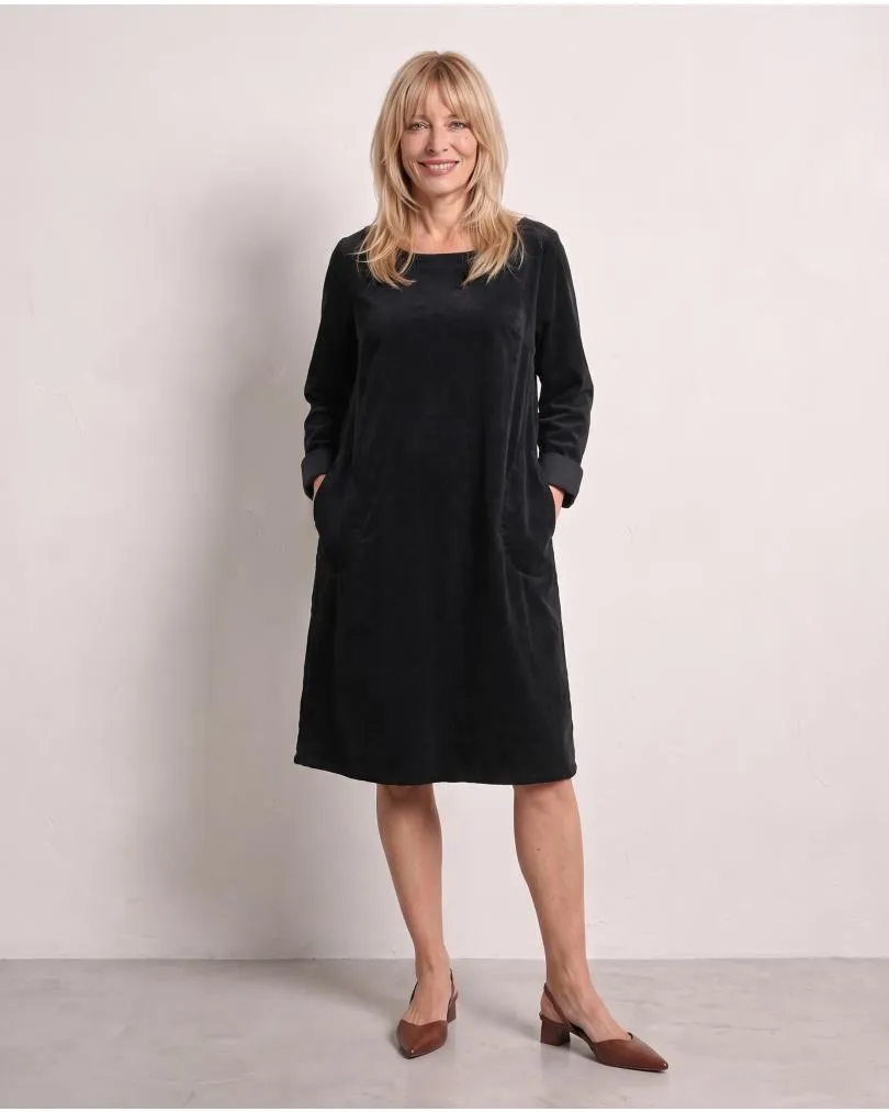 Cordkleid Baumwolle in  schwarz von Made in Italy (Bild 4)
