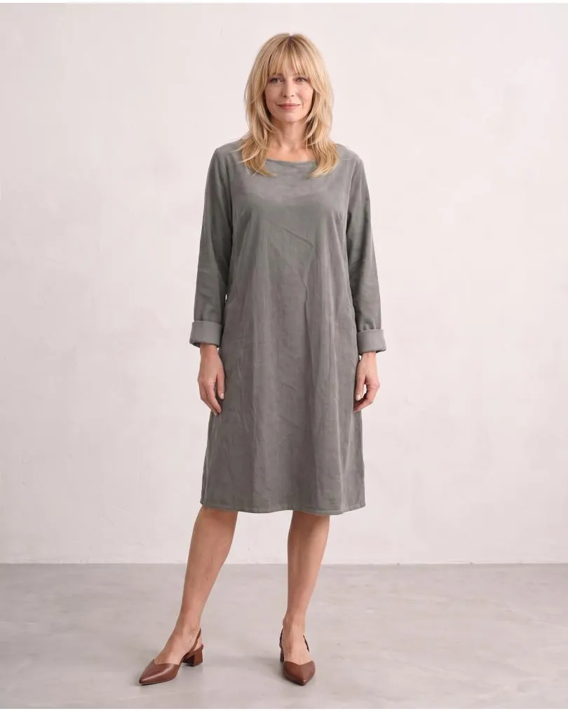 Cordkleid Baumwolle in  taupe von Made in Italy (Bild 3)