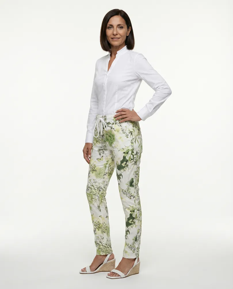 Crash Hose Floral in  khaki von Selected Touch (Bild 3)
