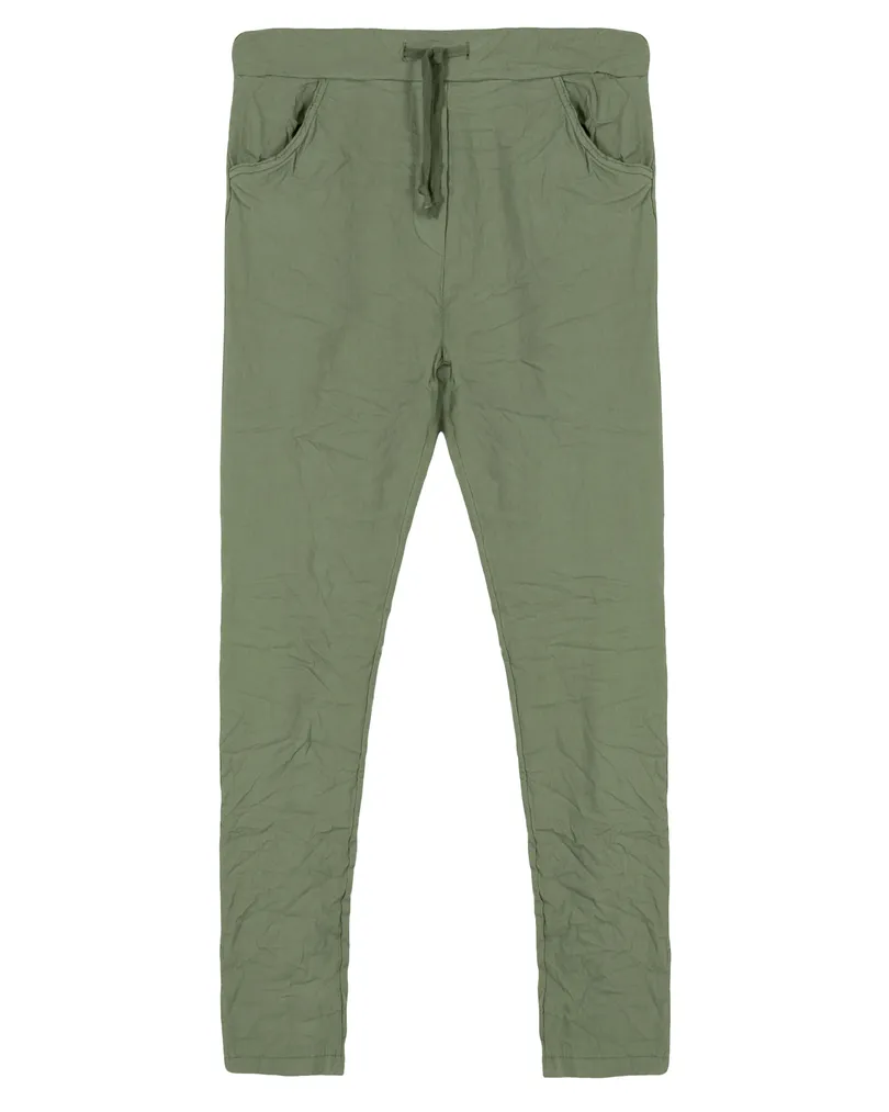 Crash Hose Jogging Stil in khaki von Selected Touch