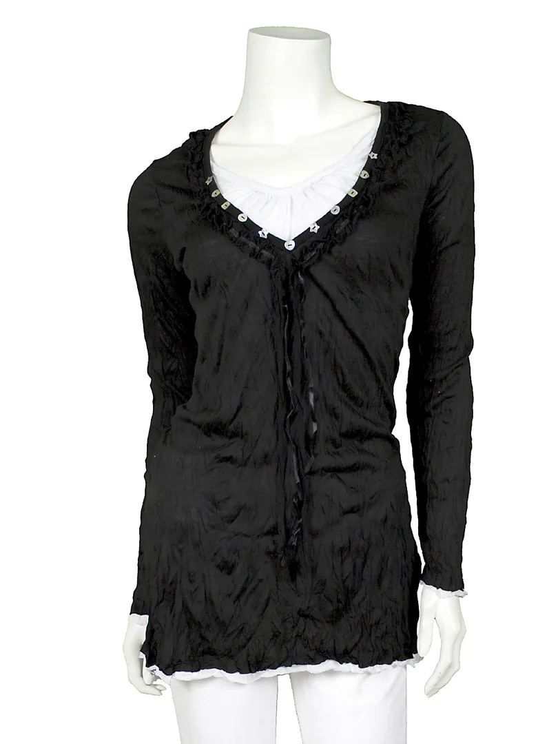 Crash Shirt in  schwarz von porta fortuna (Bild 1)