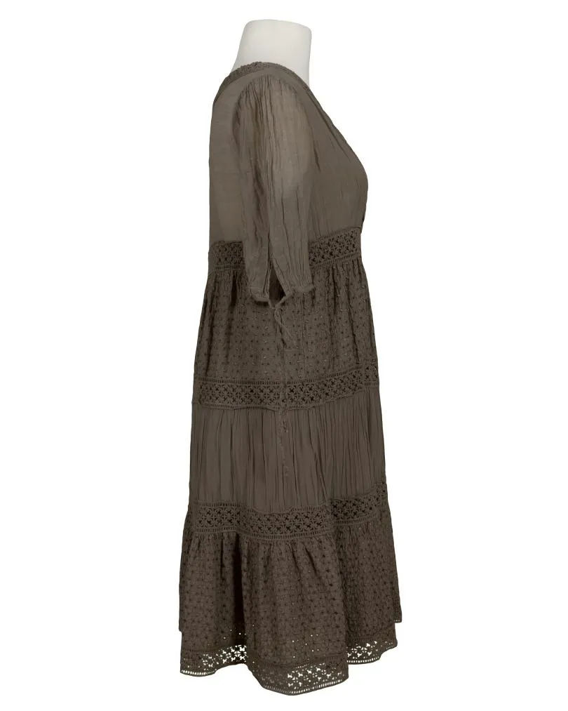 Empire Kleid mit Seide in  braun von Donna (Bild 2)