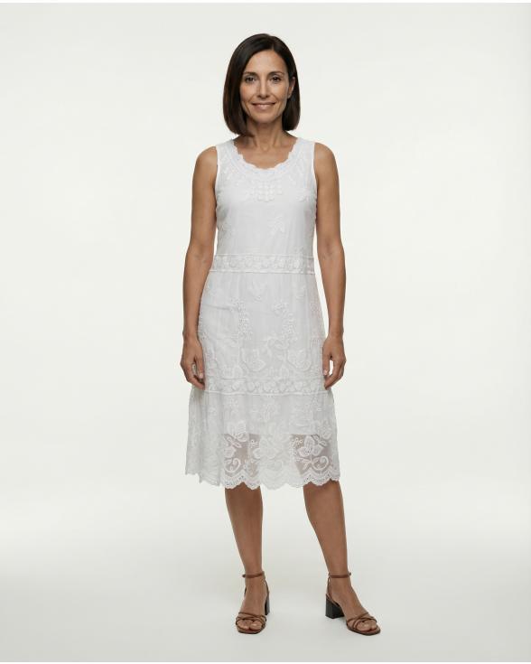 Empire Spitzenkleid in  weiss von Spaziodonna (Bild 1)