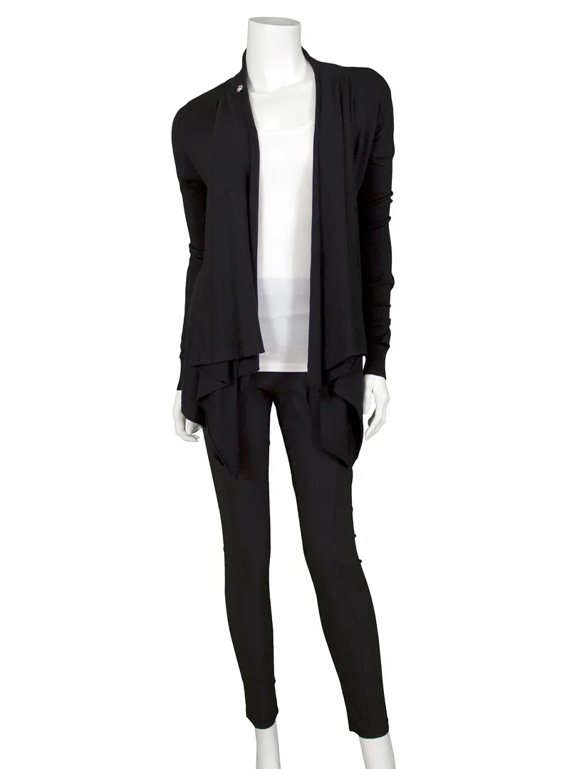 Feinstrick Cardigan in  schwarz von Fashion Moda (Bild 2)