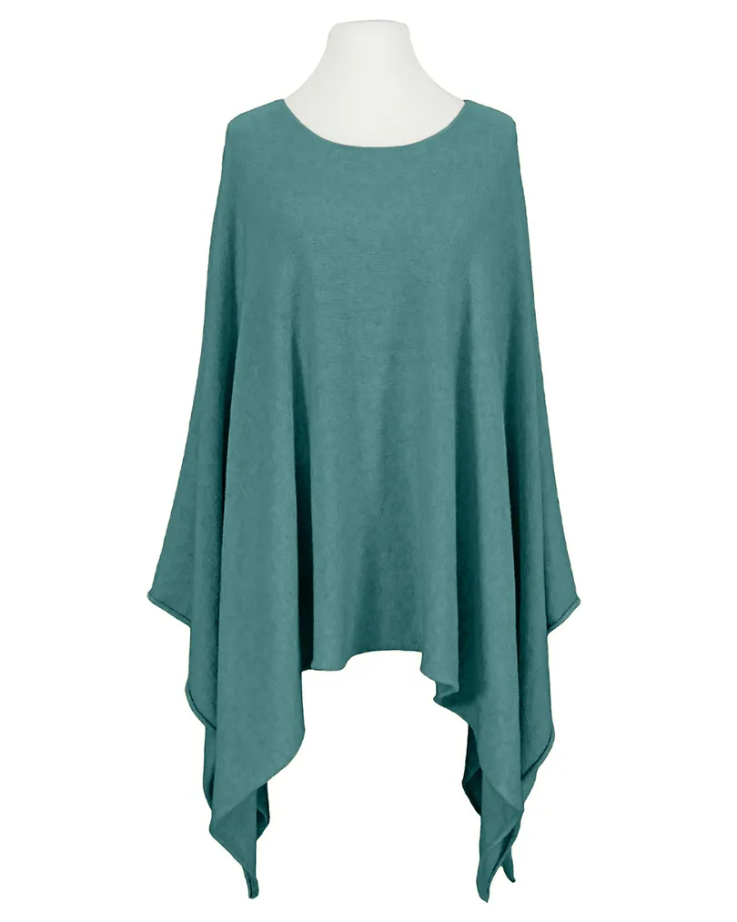 Feinstrick Poncho mit Viskose in jade von Mia Mia