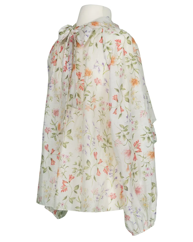 Florale Volantbluse in  beige von Italia Moda (Bild 2)