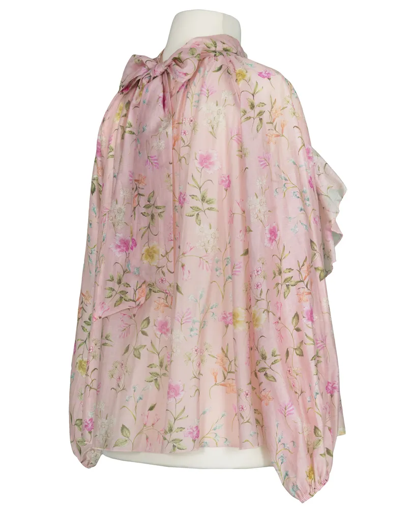 Florale Volantbluse in  rosa von Italia Moda (Bild 2)