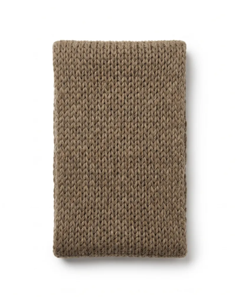 Grobstrick Schlauch Schal in taupe von fashion made in italy
