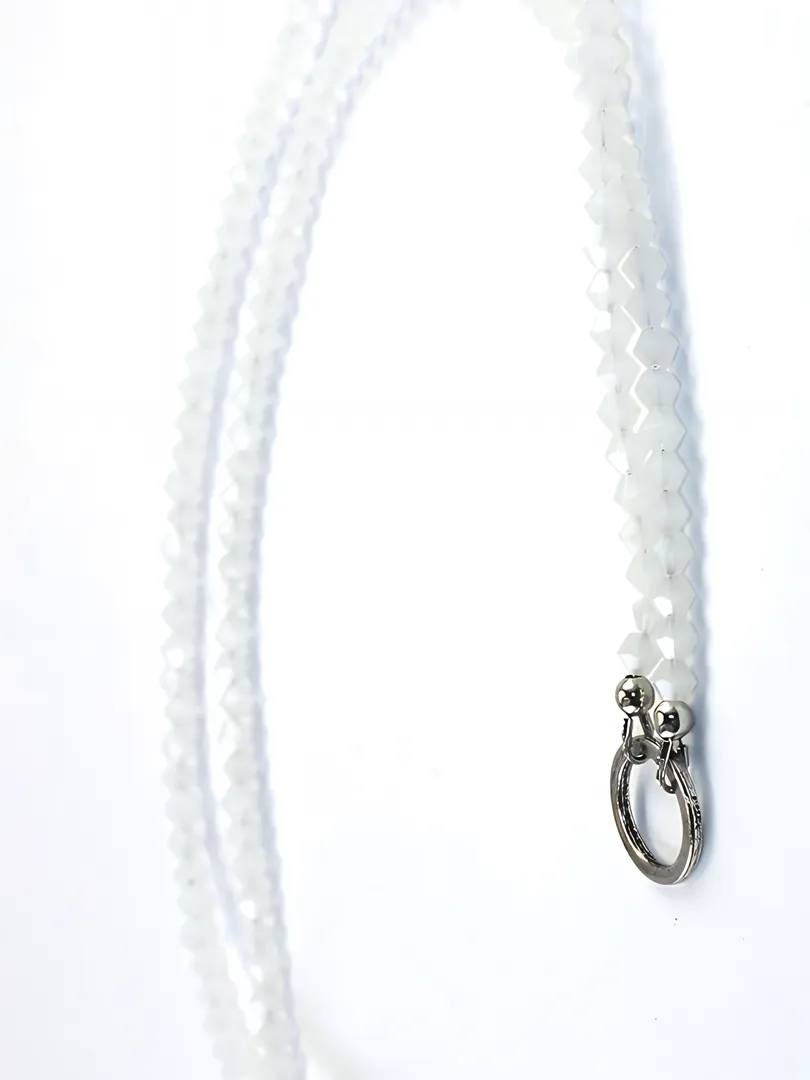 Grundkette Glasperlen f�r Charms in  wei� von Fashion Jewelry (Bild 1)