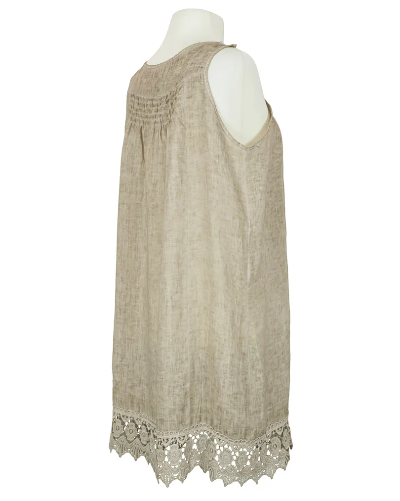 H�ngerchen Kleid mit Spitze in  taupe von Diana (Bild 2)