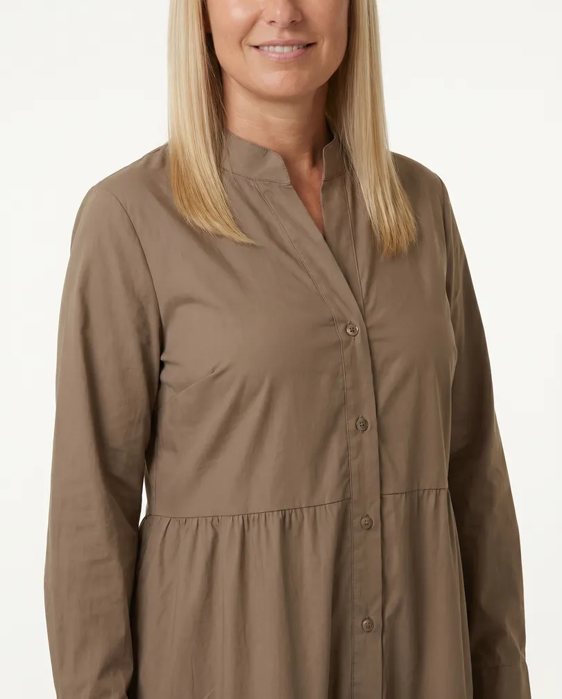Hemdblusenkleid in  braun von New Collection (Bild 4)