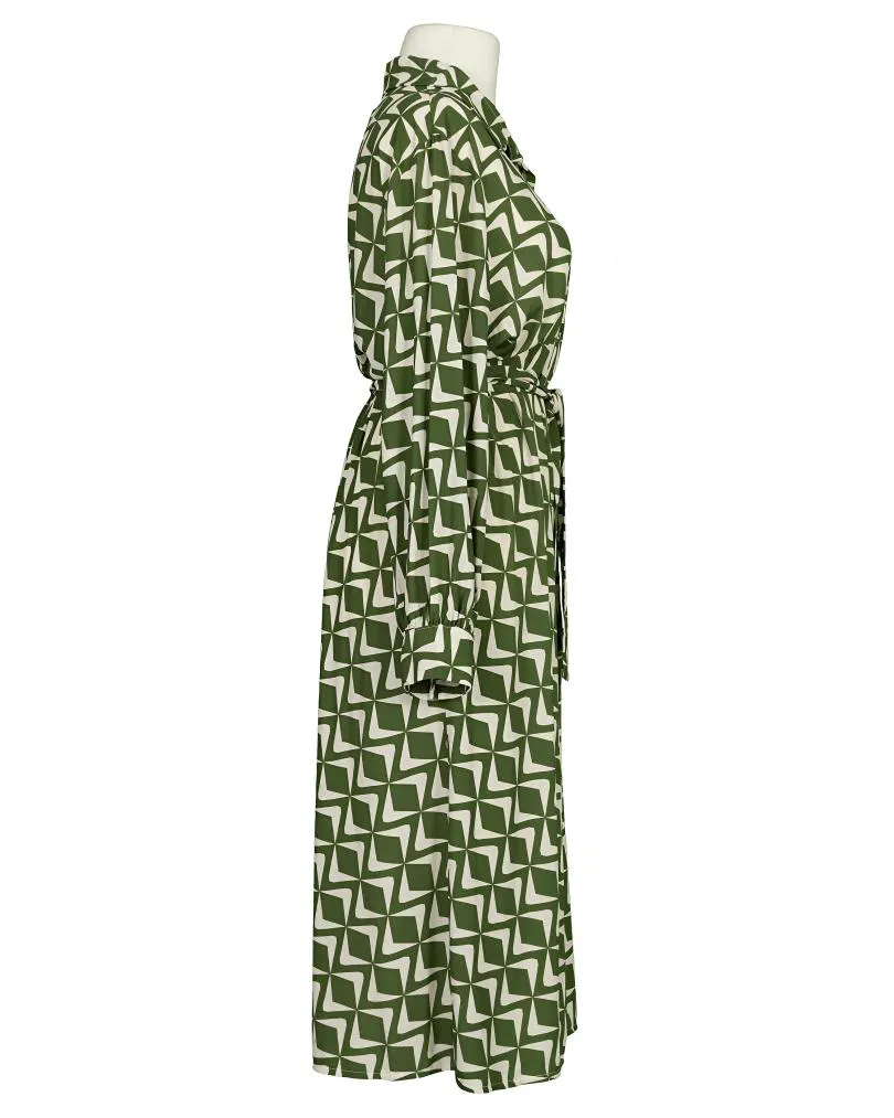Hemdblusenkleid Print in  oliv von Made in Italy (Bild 2)