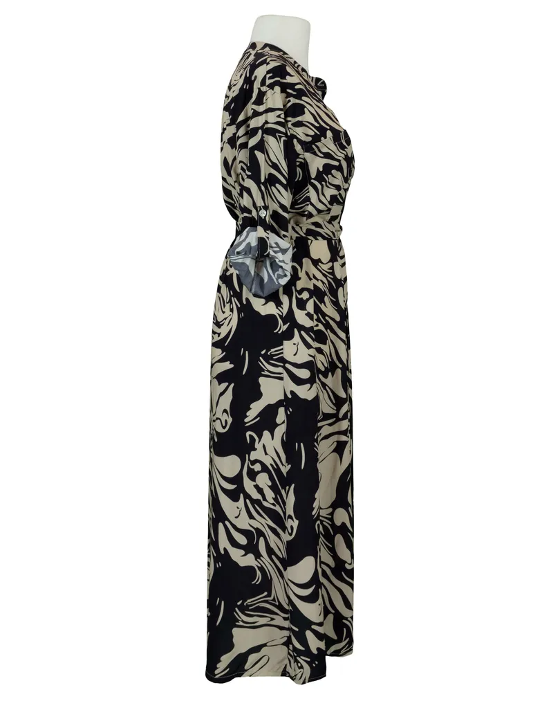 Hemdblusenkleid Print in  schwarz von Made in Italy (Bild 2)
