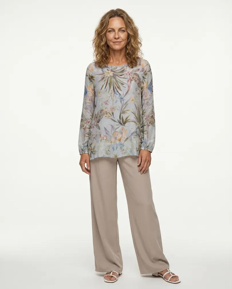 Hose Georgette in  taupe von Moda Italia (Bild 3)