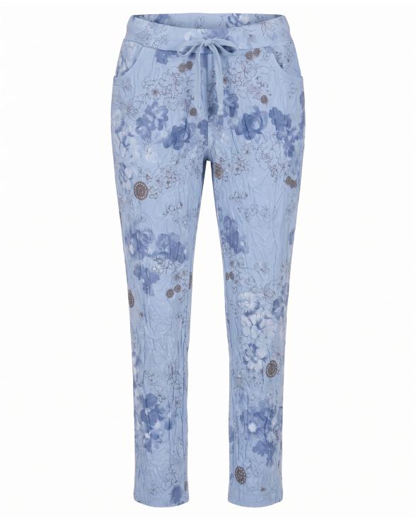 Hose Jogger Stil Floral in blau von Made in Italy