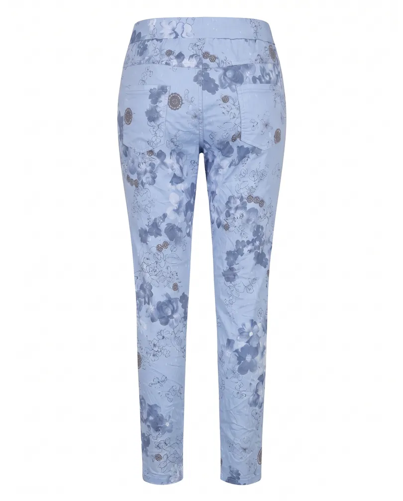 Hose Jogger Stil Floral in  blau von Made in Italy (Bild 2)