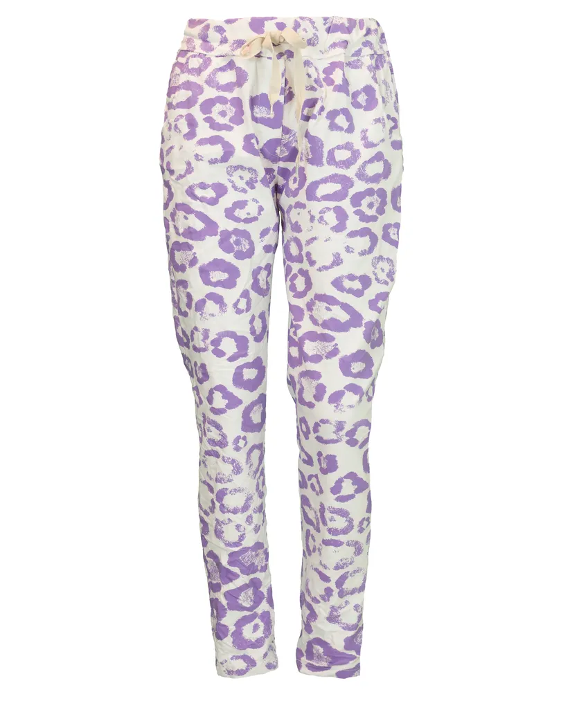 Hose Leoprint in  lila von Made in Italy (Bild 1)