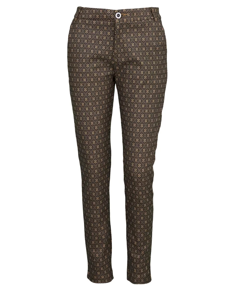 Hose mit Muster in  braun von Made in Italy (Bild 1)