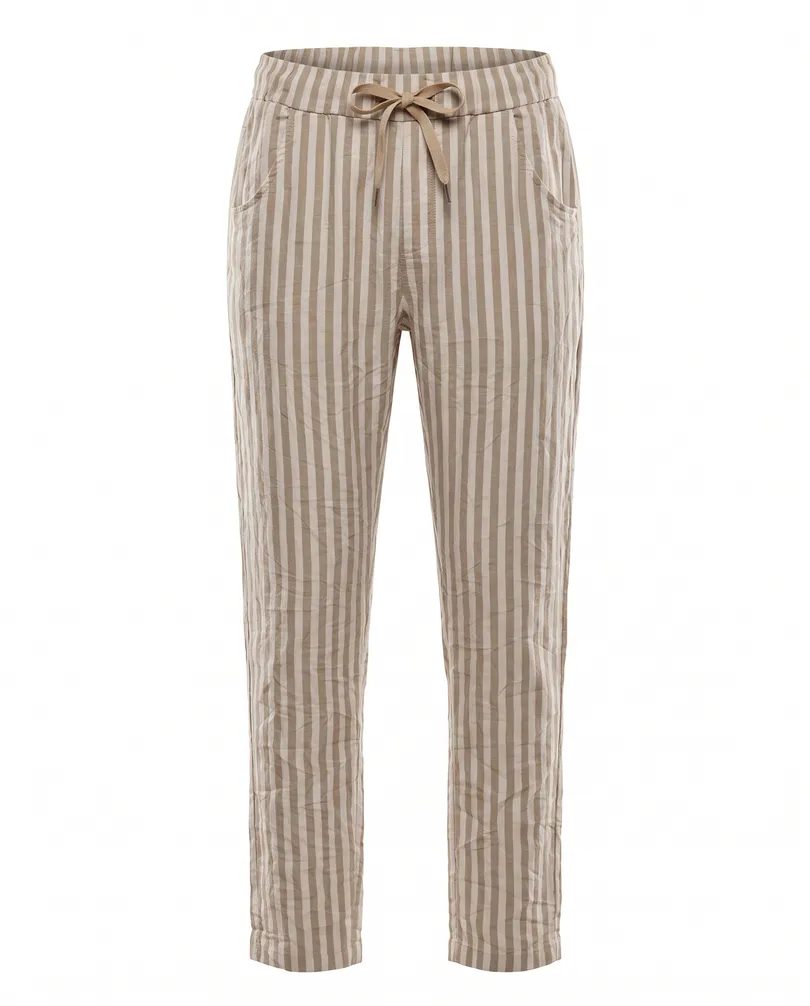 Hose mit Streifen in  beige von Secret Femme (Bild 1)