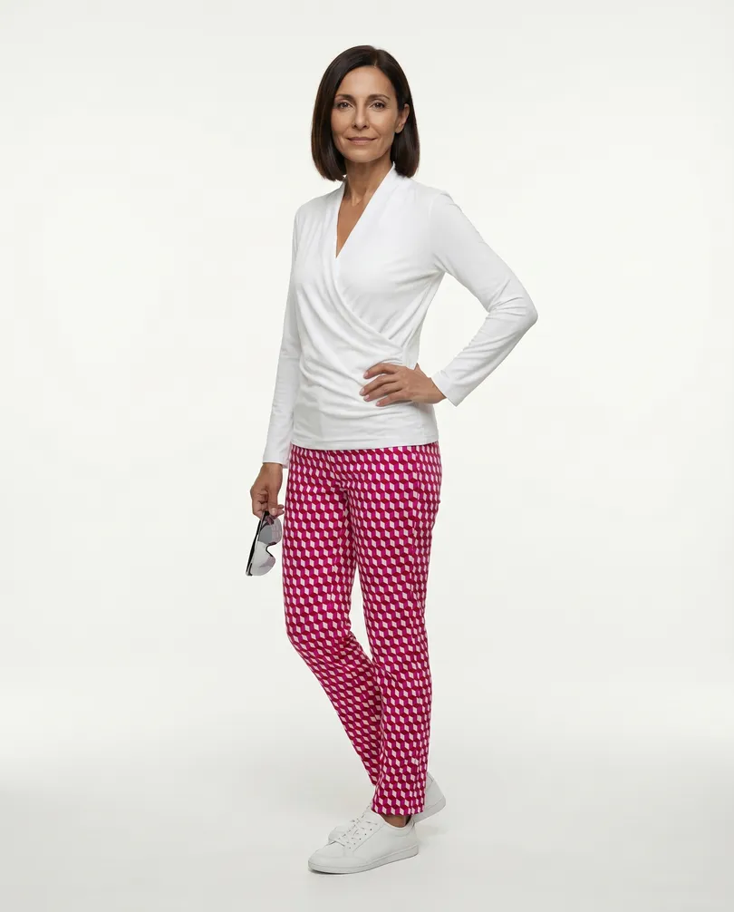 Hose Print in  pink von Made in Italy (Bild 4)