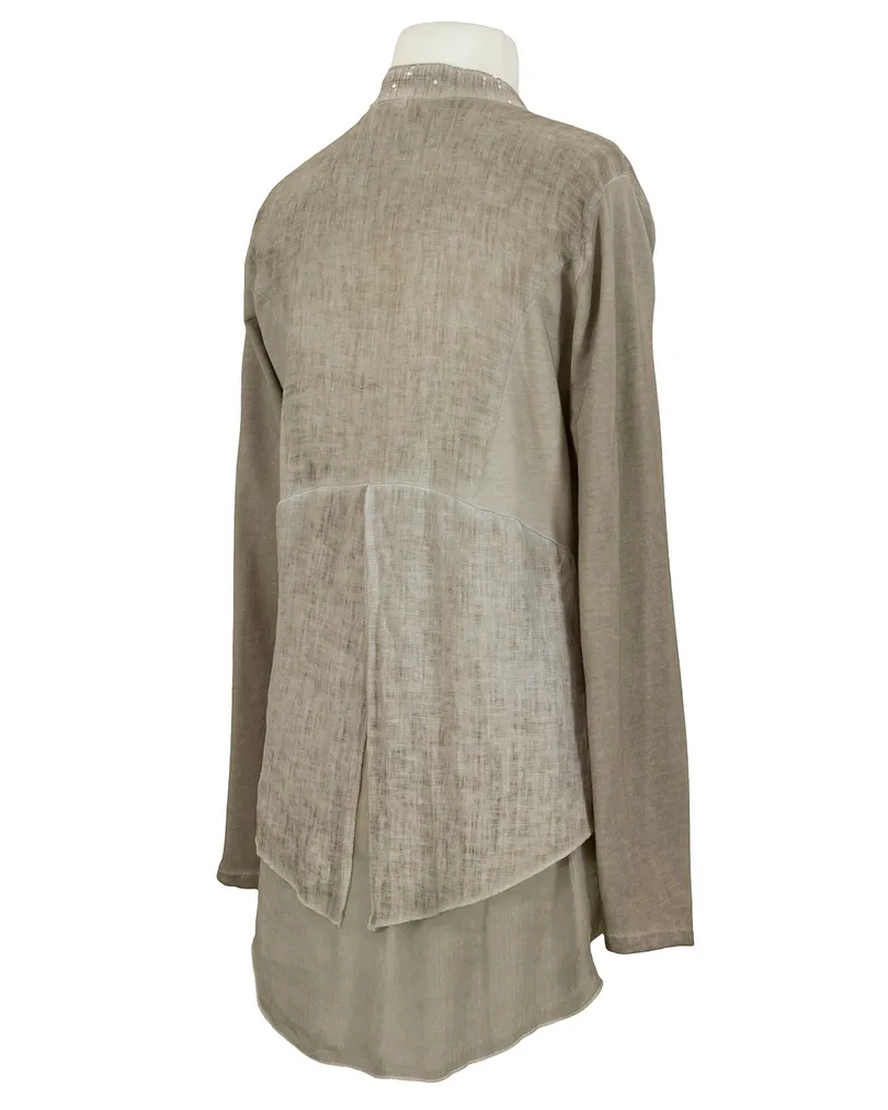 Jacke mit Leinen in  braun von les freres (Bild 2)