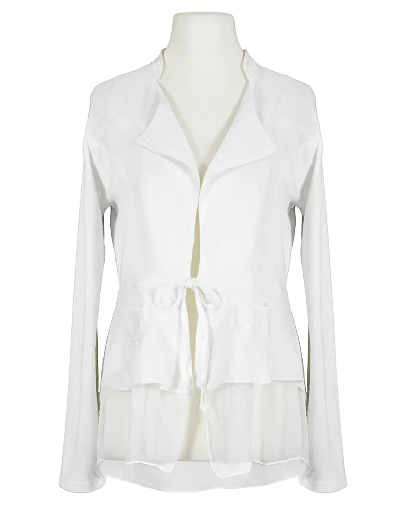 Jacke mit Leinen in  wei� von les freres (Bild 1)