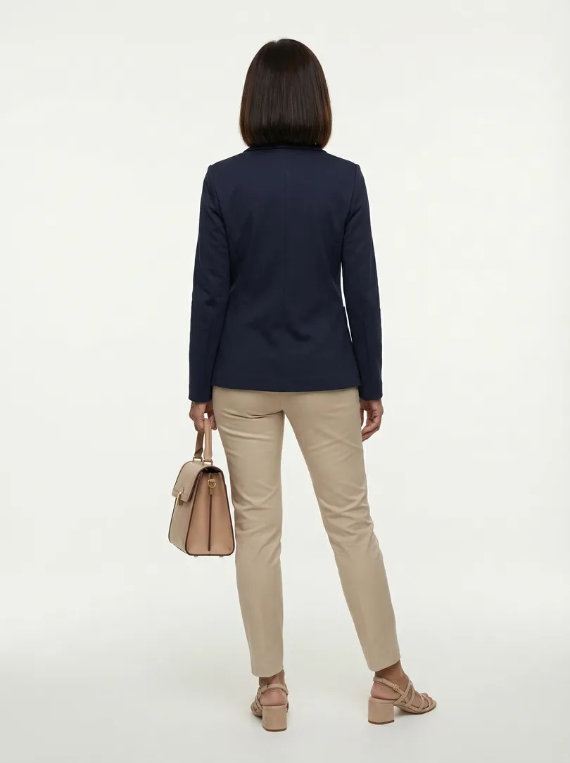 Jersey Blazer tailliert in  blau von fashion made in italy (Bild 5)