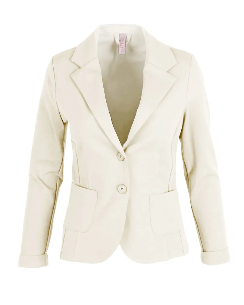 Jersey Blazer tailliert in  milchwei� von fashion made in italy (Bild 1)