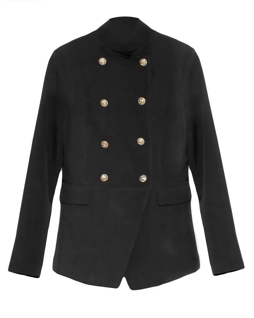 Jersey Blazer Uniform Stil in schwarz von Selected Touch