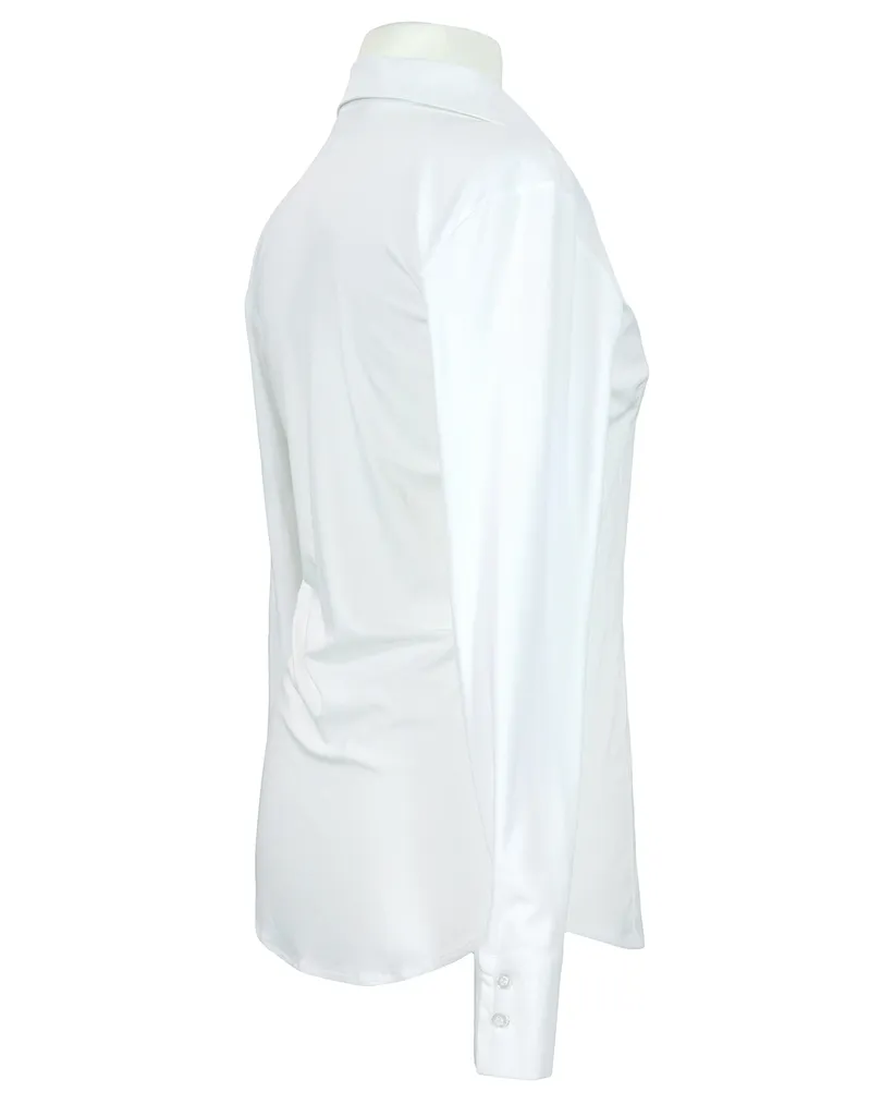 Jersey Hemdbluse in  wei� von fashion made in italy (Bild 2)