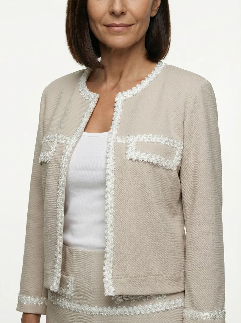 Jersey Jacke in  beige von Lady Lot Paris (Bild 4)