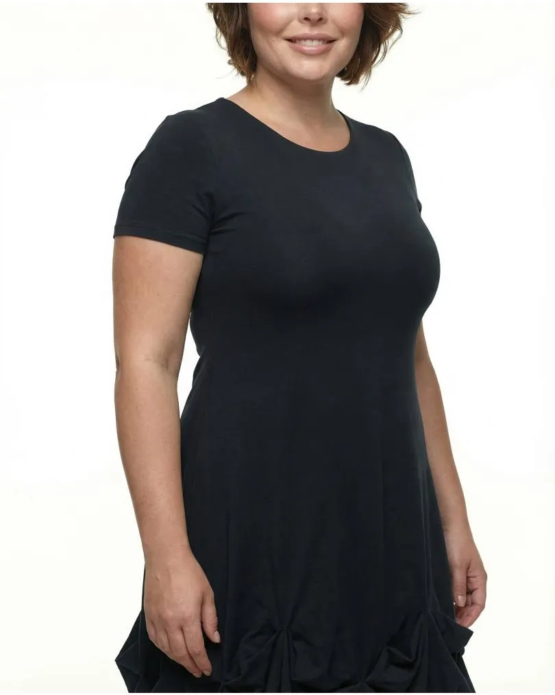 Jersey Kleid Baumwolle in  schwarz von FASHION (Bild 3)
