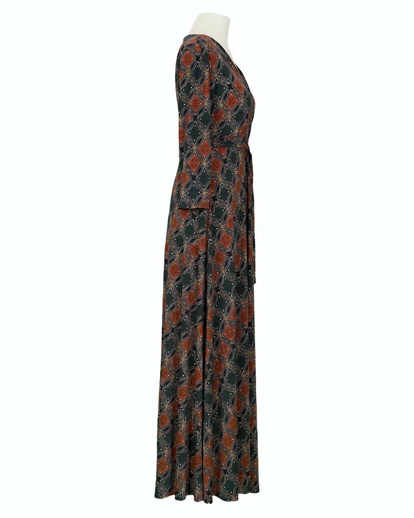 Jersey Maxikleid Wickeloptik in  gr�n von Fifilles Paris (Bild 2)