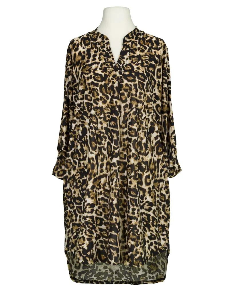 Jersey Tunika Leopardenmuster in braun von Made in Italy